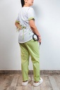 Ambo Mai - Pantalón y chaquetilla - Blanco y verde Lima - Femenino - Angustifolia
