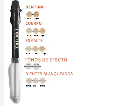 Composite / Resina - FORMA - EFECTOS - Nano hibrida 4g - ULTRADENT