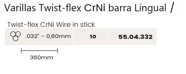 Barra / Varilla Twist Flex - Acero - Conteción  LINGUAL - 10 unidades - Morelli