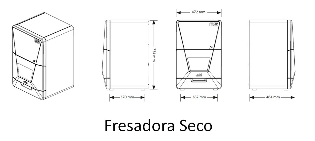 Fresadora Chairside  Húmeda. EASY  LINE - E4 - vhf