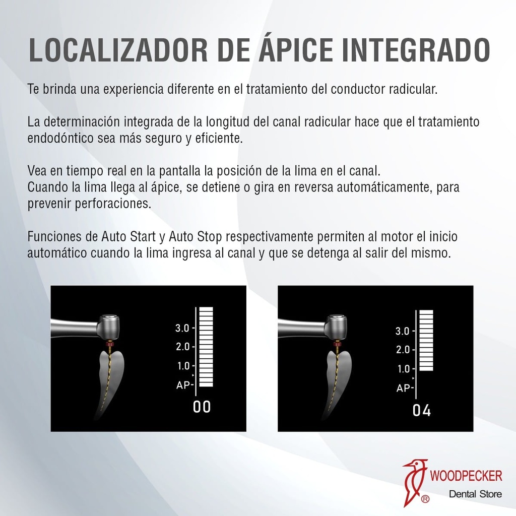 Micromotor p/ endodoncia mecanizada + Localizador ENDORADAR PRO ARI - Woodpecker