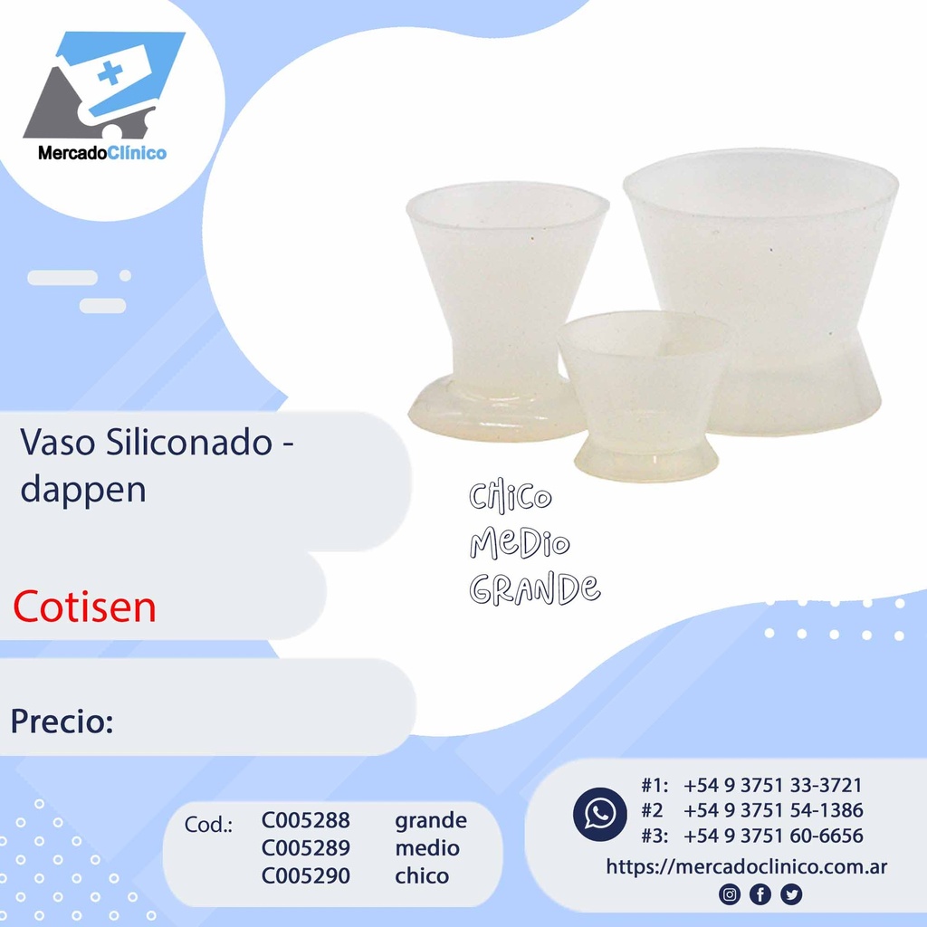 Vaso  siliconado - dappen - Cotisen