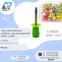 Goma siliconada para profilaxis, copa acanalada alta HARD  o  SOFT - Cotisen