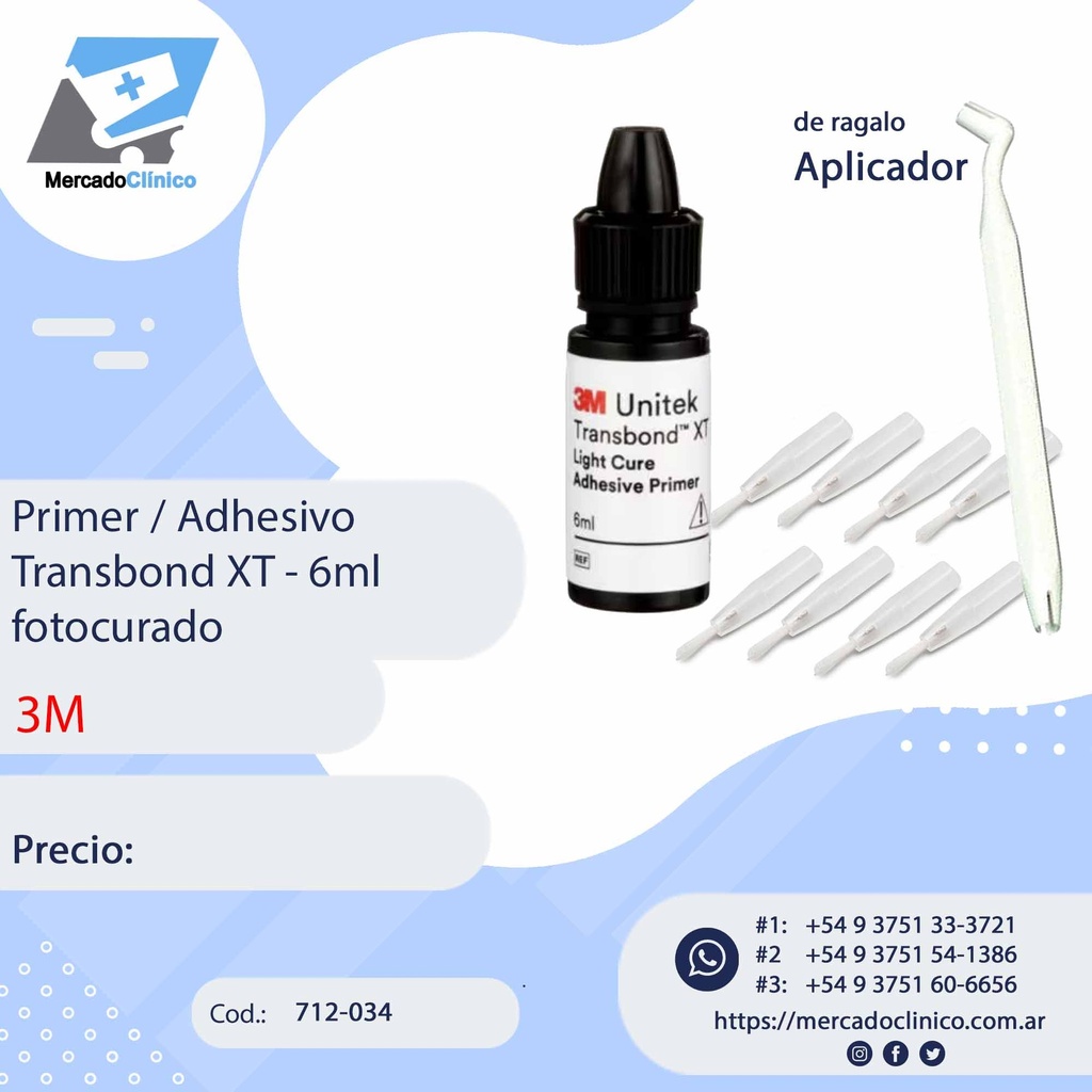 Primer / Adhesivo Transbond XT - 6ml Fotocurable -3M
