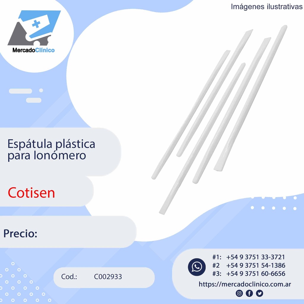 Espátula plástica para Ionómero - Cotisen