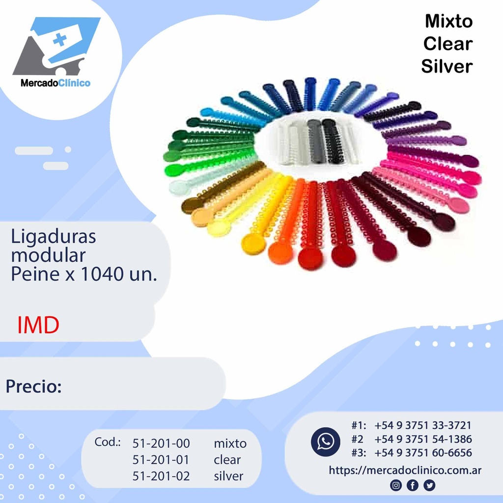 Elastic Modular Gomitas - tipo peine - IMD