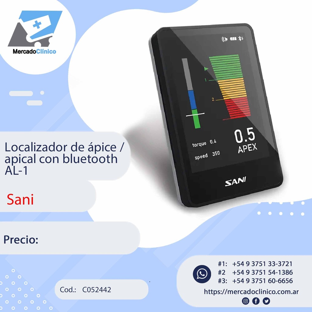 Localizador de ápice / apical con bluetooth AL-1 - SANI