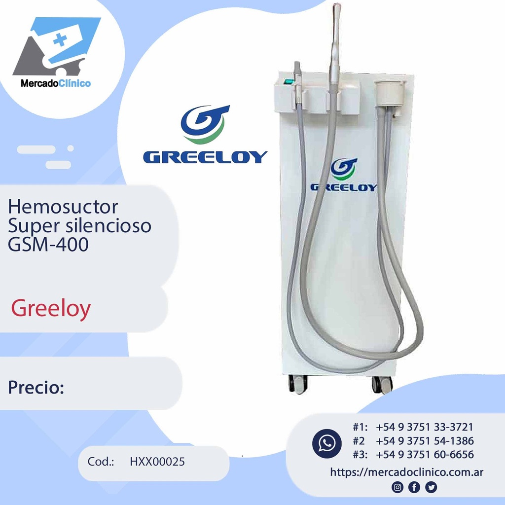 Hemosuctor  Super silencioso GSM-400 - GREELOY