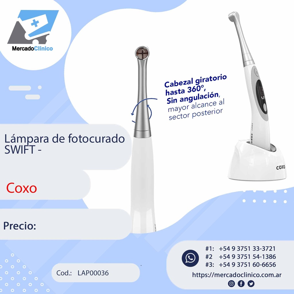Lámpara Led DE FOTOCURADO SWIFT - COXO
