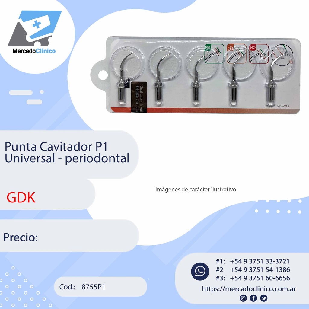 Punta Cavitador G2 Universal - p/ eliminar cálculos persistentes - GDK (copia)