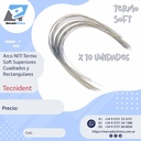 Arcos NITI Soft SUPERIORES - Cuadrado y Rectangulares - X 10 arcos - TECNIDENT