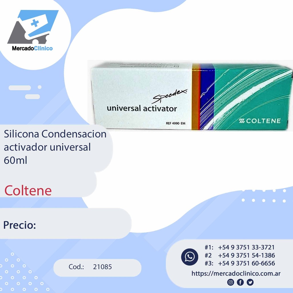 Silicona Condensacion activador universal 60ml - Coltene