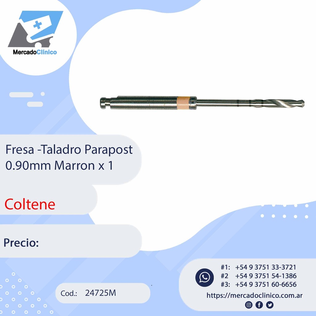 Fresa - Taladro Parapost  0.90mm Marron x 1 - Coltene