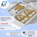 Accesorio deco Brackets Glam + 2 llaveros. VEESLIDE