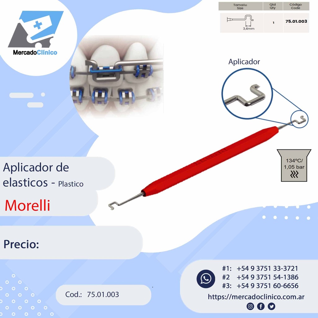 Aplicador  de ligadura elástica - Plástico - Morelli