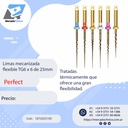 Limas mecanizada  flexible TG6 x 6 limas de 25mm - Perfect