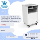 Mueble Rodante Assis con 1 puerta Ecco Melamina Laca - Forms