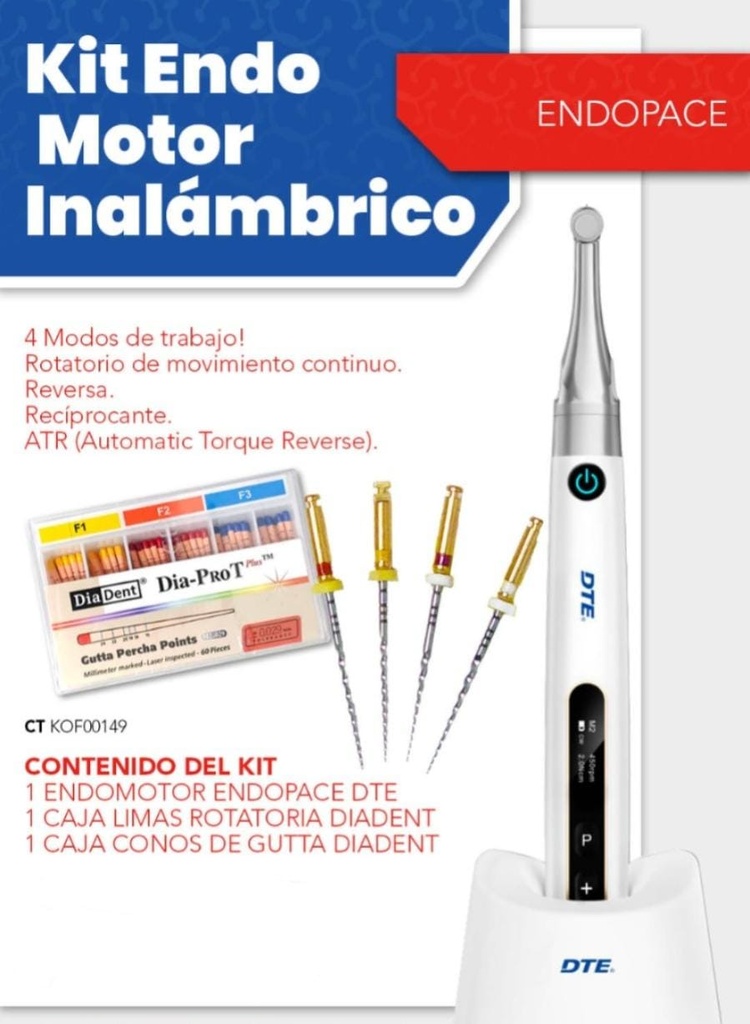 Kit Endo motor inalámbrico ENDO PACE -DTE 