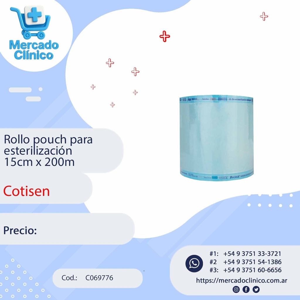Rollo pouch para  esterilización  15cm x 200m - Cotisen
