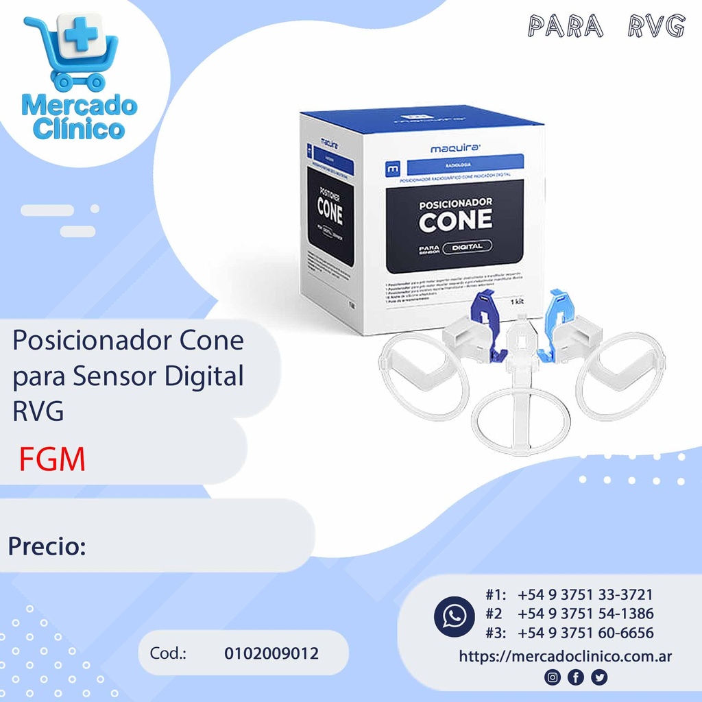 Posicionador de RVG - plástico -  CONE DIGITAL - Maquira  