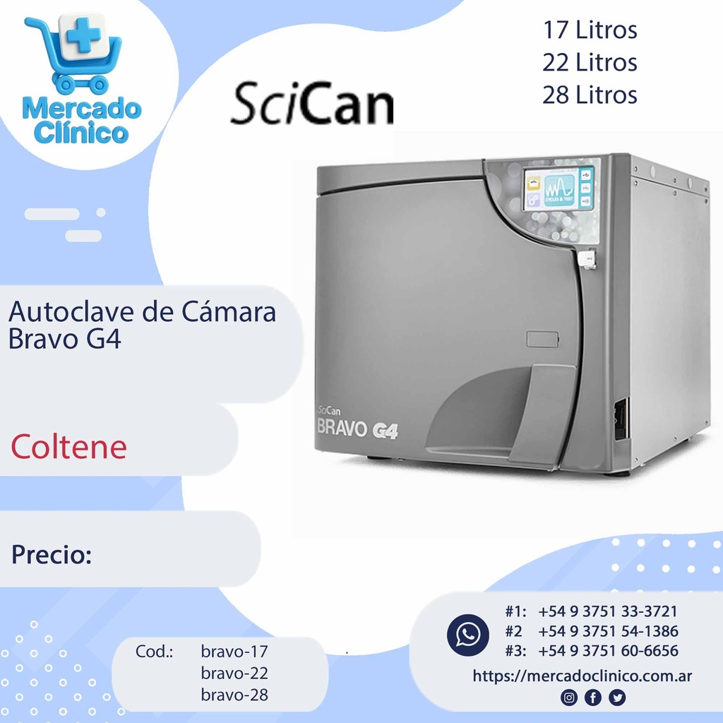 Autoclave de cámara Bravo G4 - SciCan - Coltene