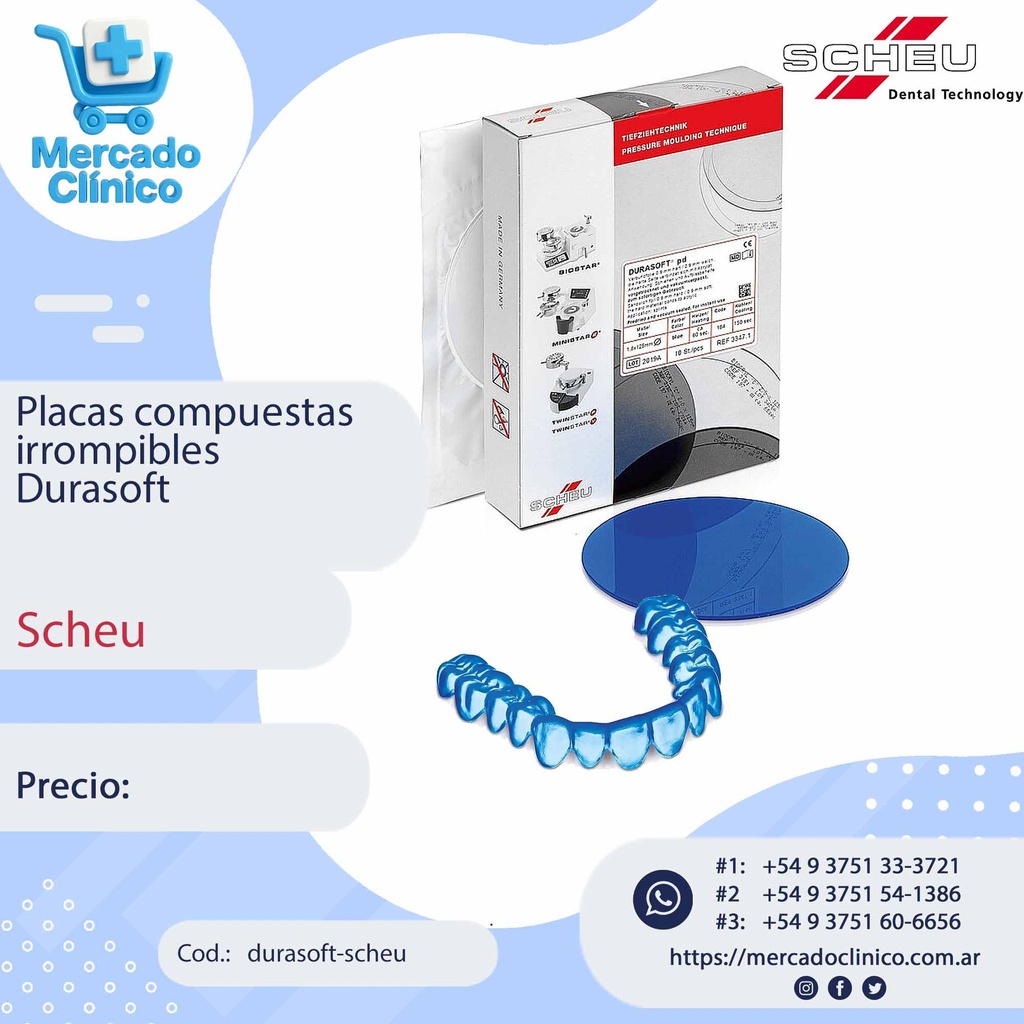 Placas compuestas irrompibles Durasoft- Scheu