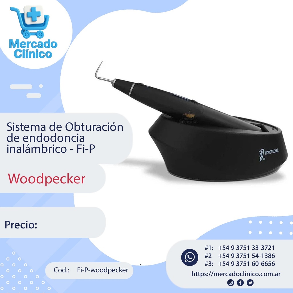Sistema de Condensación de Gutta Fi-P c/4 Injertos  Woodpecker