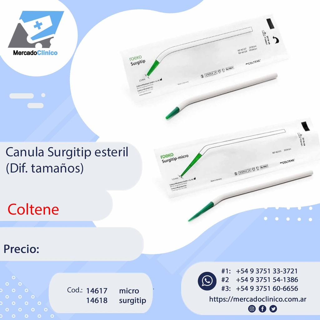 Canula surgitip esteril - Coltene