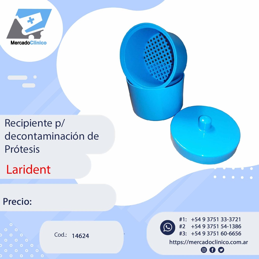 Recipiente p/ decontaminación de Prótesis - Larident