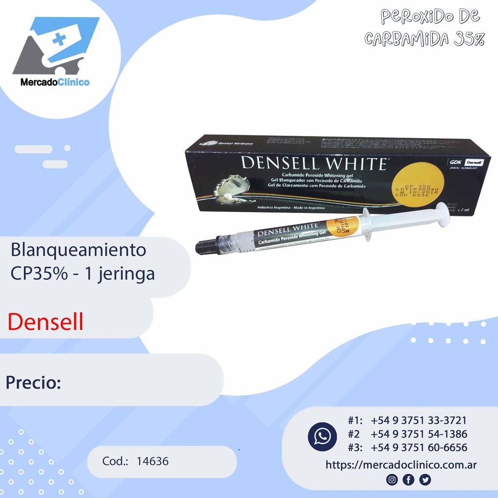Blanqueamiento CP35% - 1 jeringa - Densell