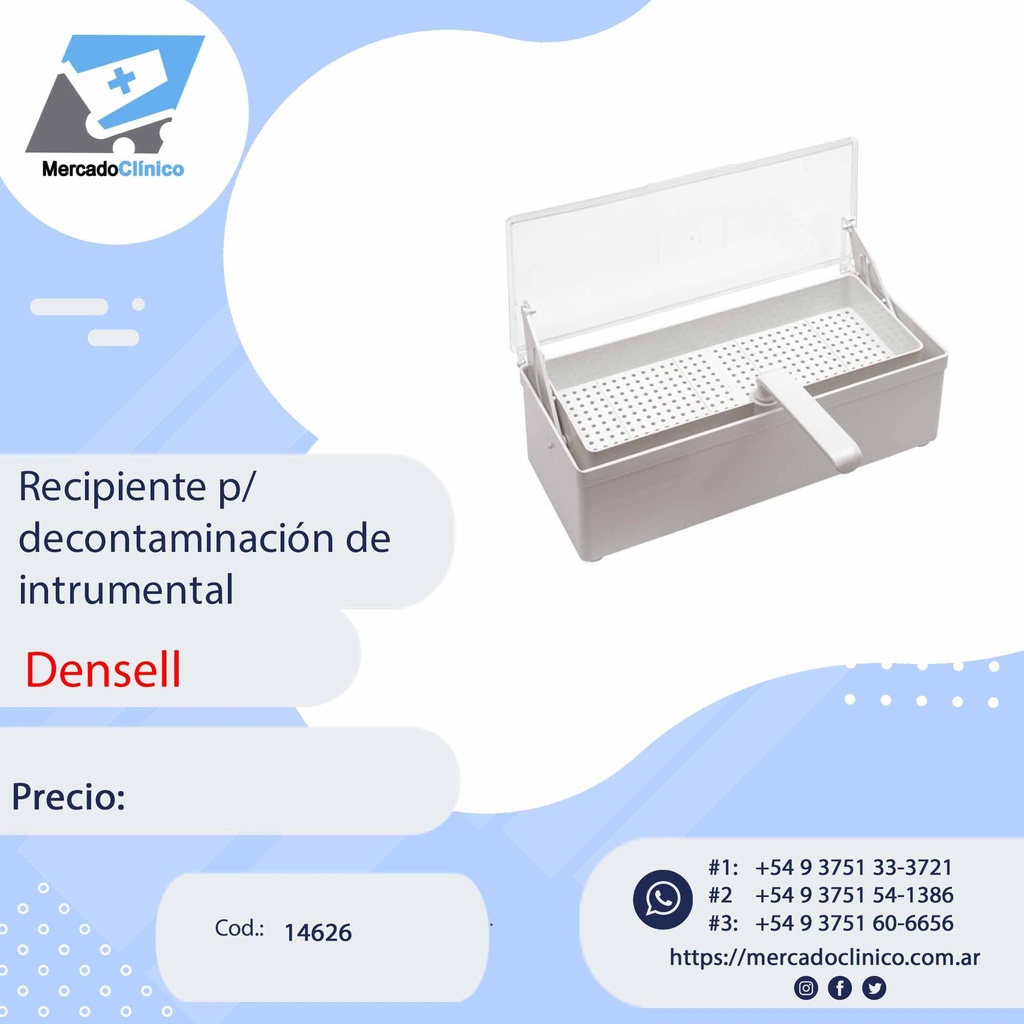 Recipiente para decontaminación de Instrumental - Densell