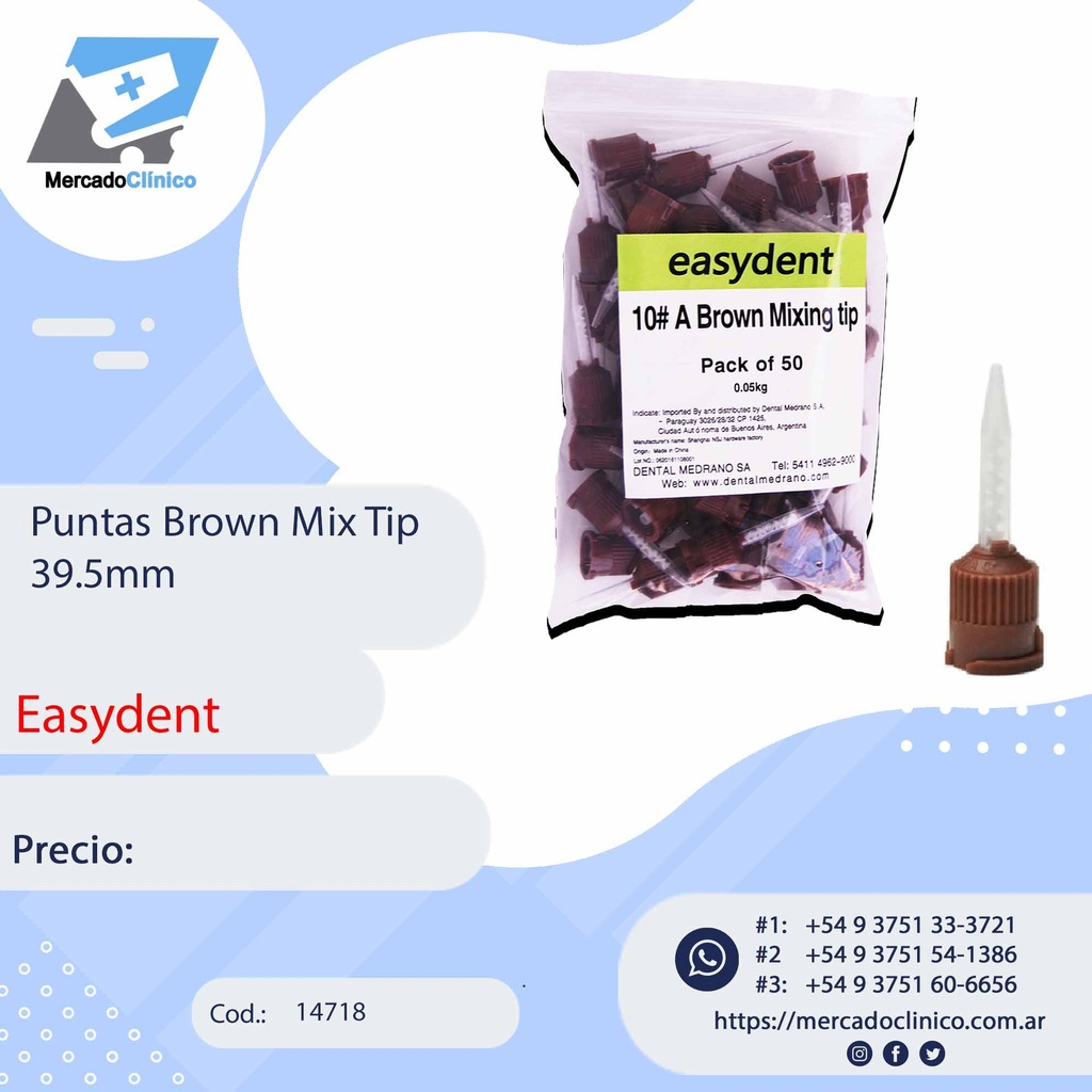 Puntas brown mix tip 39.5 - Easydent