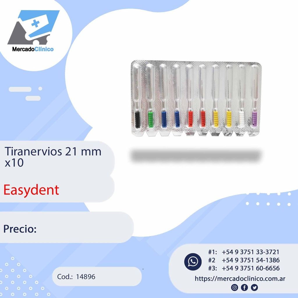 Tiranervios 21mm x 10un - Easydent