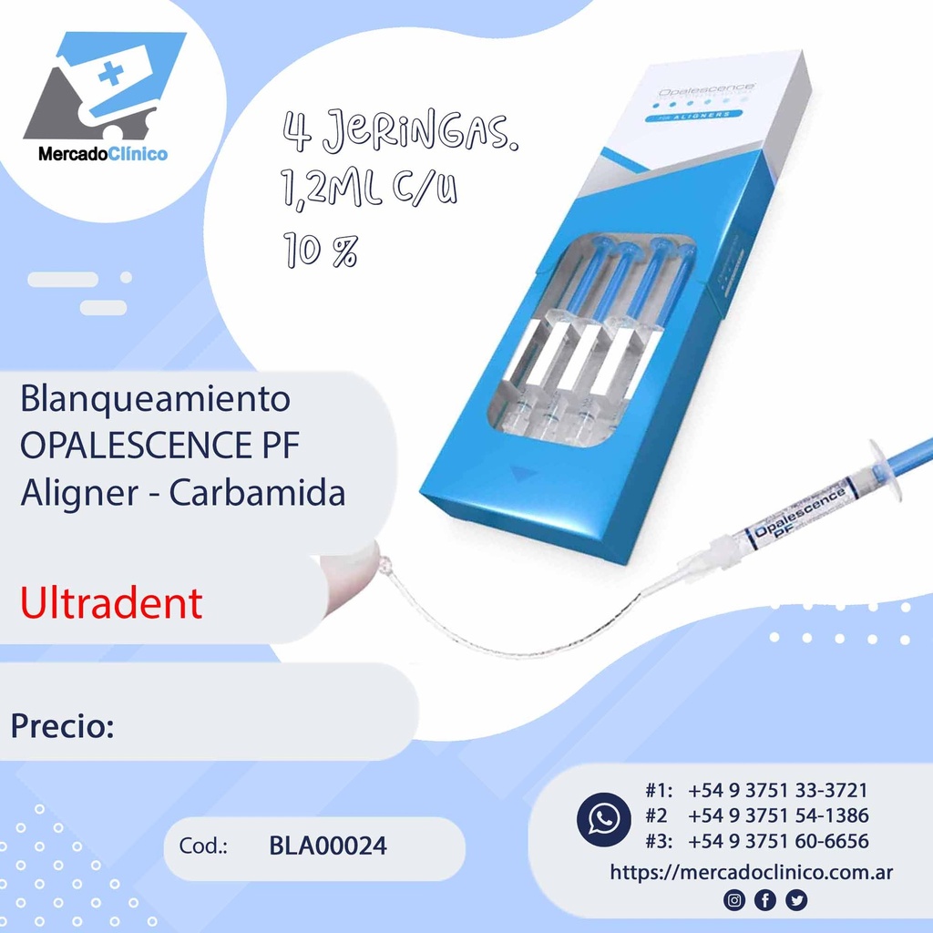 Blanqueamiento  OPALESCENCE PF Aligner - Carbamida -  Ultradent