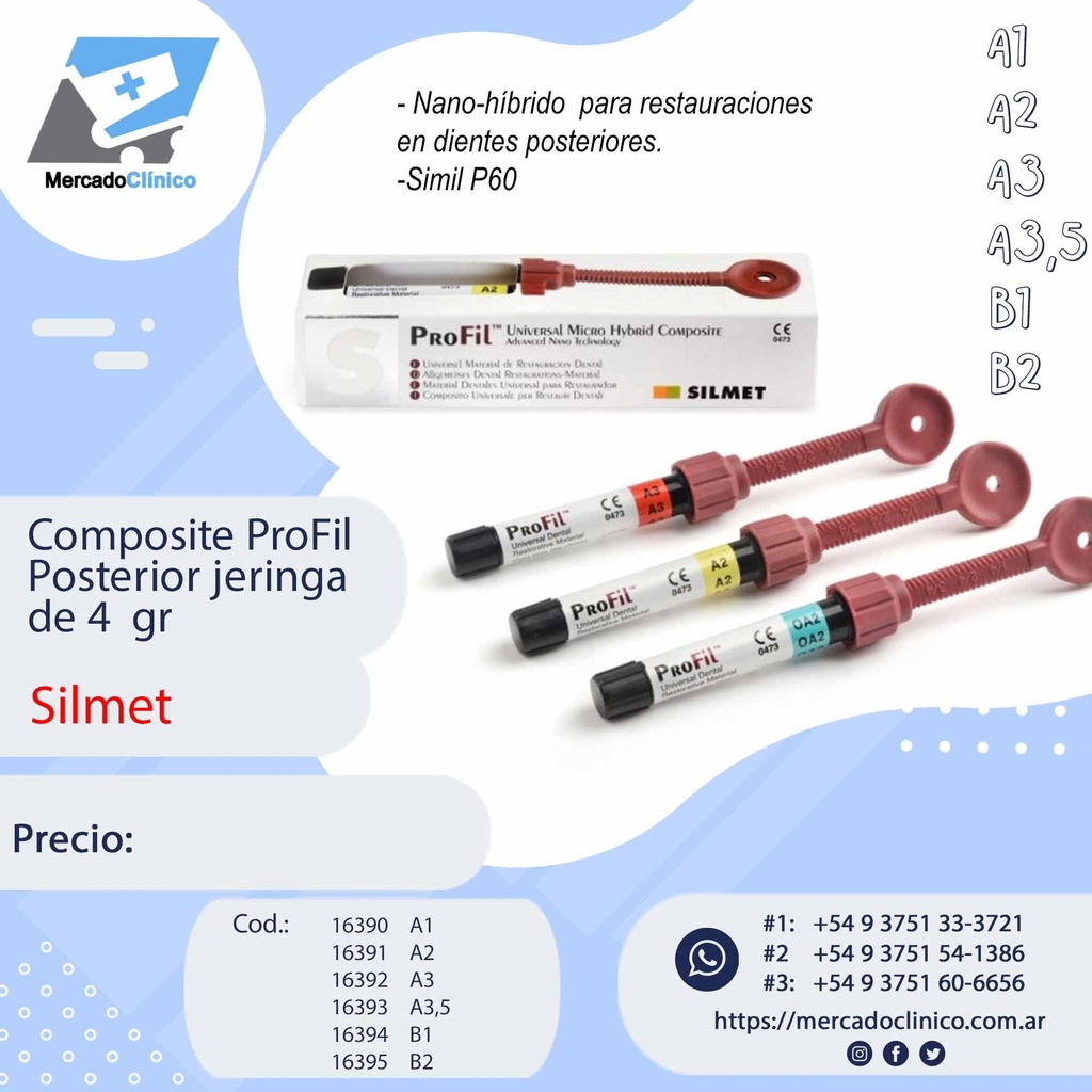 Composite ProFil Posterior jeringa de 4 gr - SILMET
