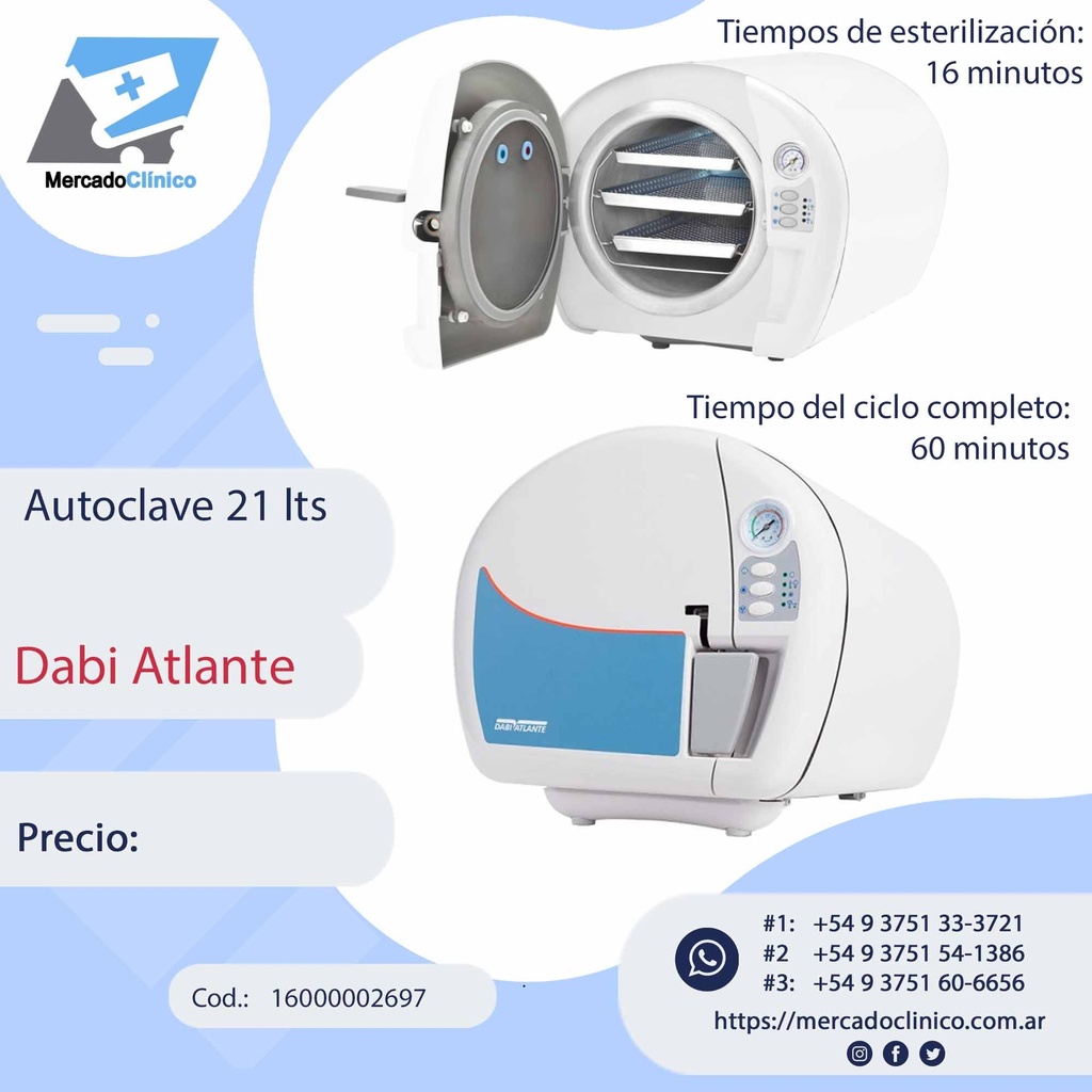 Autoclave 21 Litros - Dabi Atlante