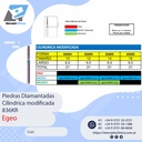 Piedras Diamantadas Cilíndrica plana 836KR - X 5 UNIDADES - Egeo /  Smdent