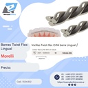 Barra / Varilla Twist Flex - Acero - Conteción  LINGUAL - 10 unidades - Morelli