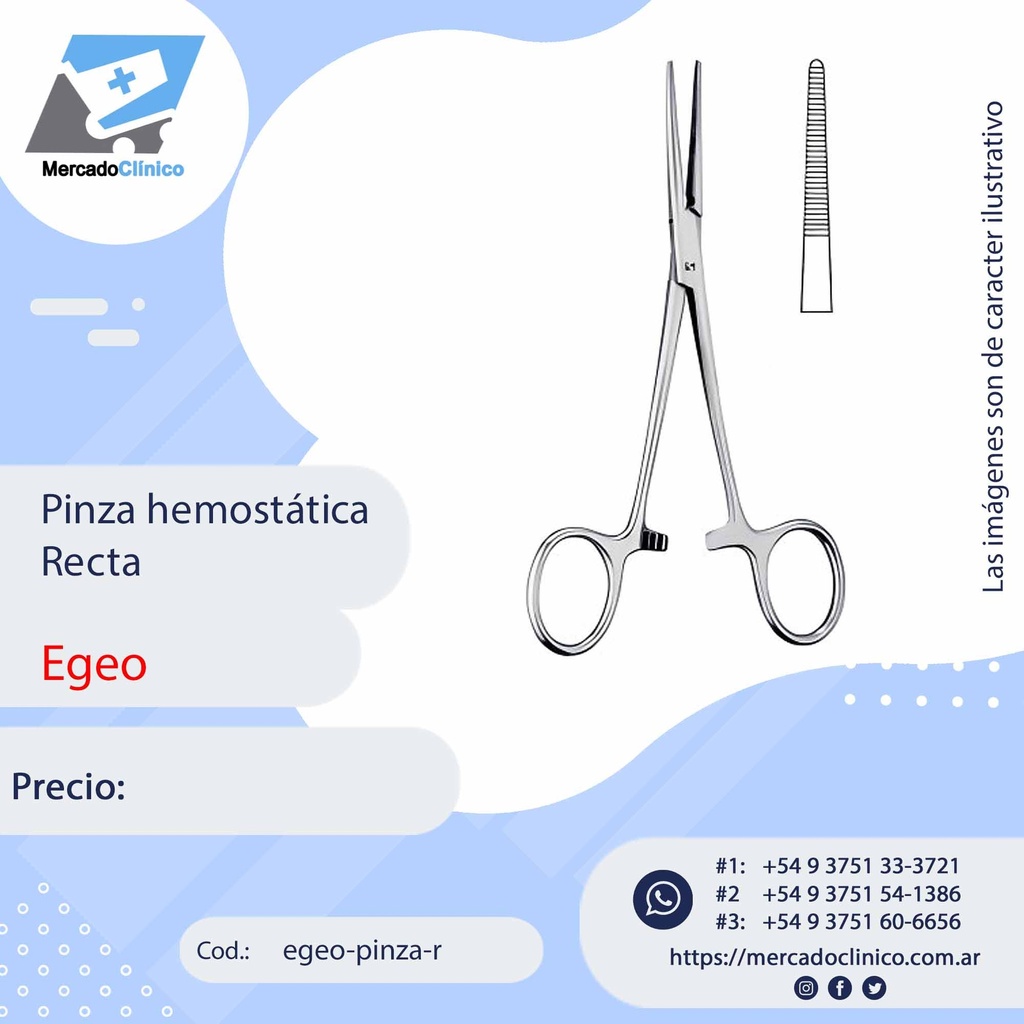 Pinza Hemostática recta - Egeo