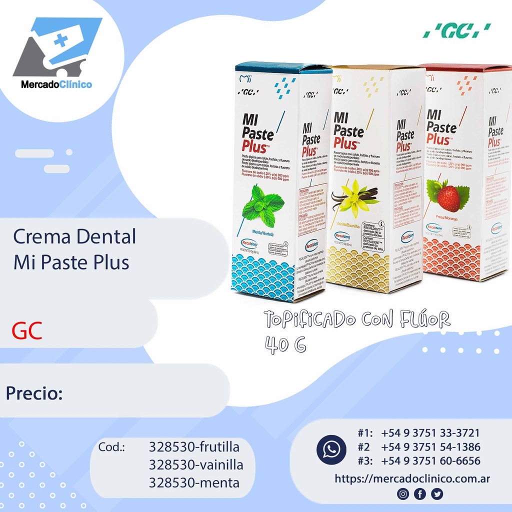 Pasta / Crema dental - Mi Paste Plus - GC