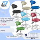 Banqueta Premium de Eco-cuero Soft bordado - CINGOL