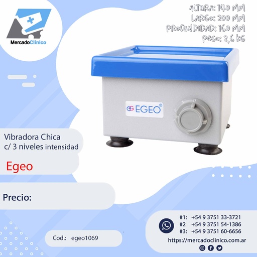 [egeo1069] Vibradora Chica c/ 3 niveles intensidad - EGEO
