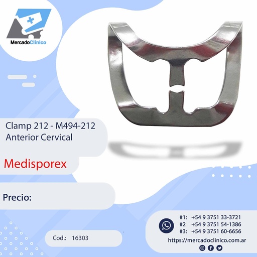 [16303] Clamp 212 - M494-212 Anterior Cervical - MEDISPOREX