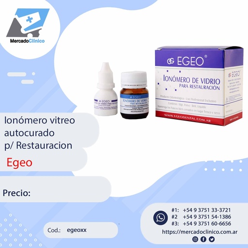 [egeoxx] Ionómero autocurado p/ Restauración - EGEO
