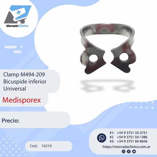 [16139] Clamp M494-209 Bicuspide inferior Universal - Medisporex