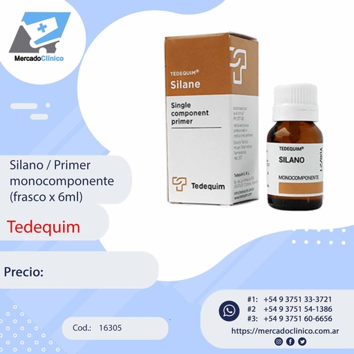 [16305] Silano / Primer  monocomponente (frasco x 6ml) - Tedequim