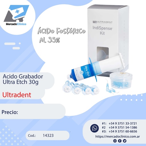 [14323] Ácido grabador viscoso Ultra - Etch - GIGANTE - Ortofosfórico 37% - Ultradent