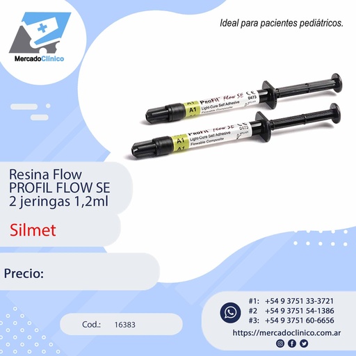 [16383] Resina Flow PROFIL FLOW SE - 2 jeringas 1,2ml - Silmet