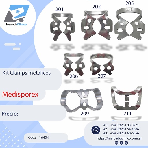 [16404] Kit Clamps metálicos - Medisporex