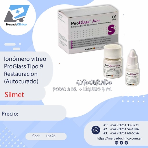 [16426] Ionómero vitreo ProGlass Tipo 9 (Autocurado) - Silmet